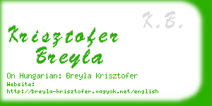 krisztofer breyla business card